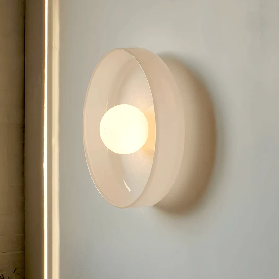 APPLIQUE DISQUE DE VERRE OPALE 350mm DYKE & DEAN