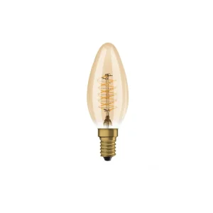 E14 | LED blanc chaud | Filament de bougie | Ambre