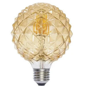 EB DECORATIVE LED FILAMENT BULB AMBER GLOBE E27 6W 2700K 360º 230V