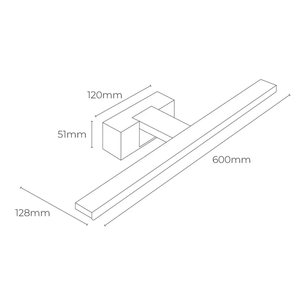 Applique EDM 32434 F 12 W 60 x 12,8 x 5,1 cm LED EDM Product