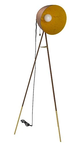 EGLO 49519 Lampe sur pied, Acier, E27, 60 W, Rostfarben, Gold