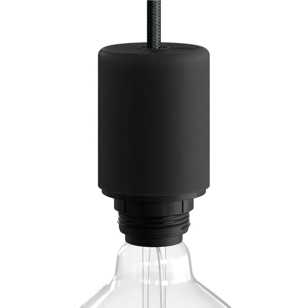 EIVA ELEGANT, kit de douille E26 en silicone pour abat-jour - adapté aux environnements humides - Noir