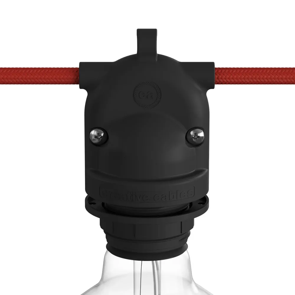 EIVA-2, douille double E26 adaptée aux zones humides - Noir