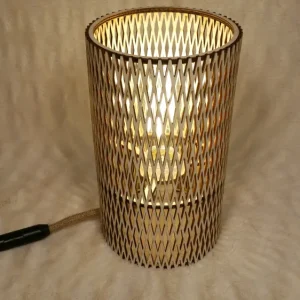 LAMPE CYLINDRIQUE BOIS DESIGN - Ø15 cm - Hauteur 25 cm ELEGANCE BY ESTHER