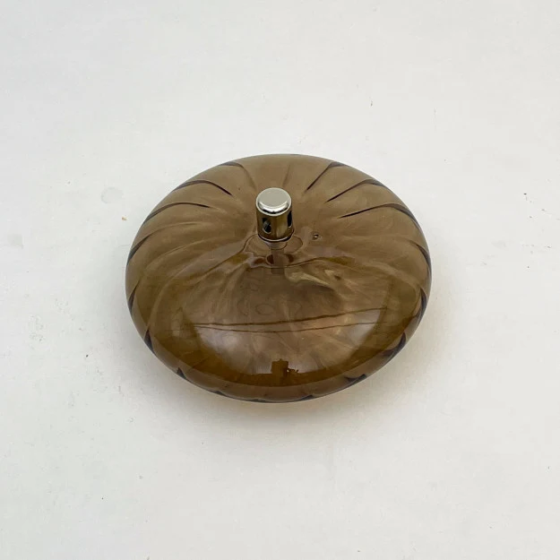 ELLIPSE Lampe à huile striée bronze M