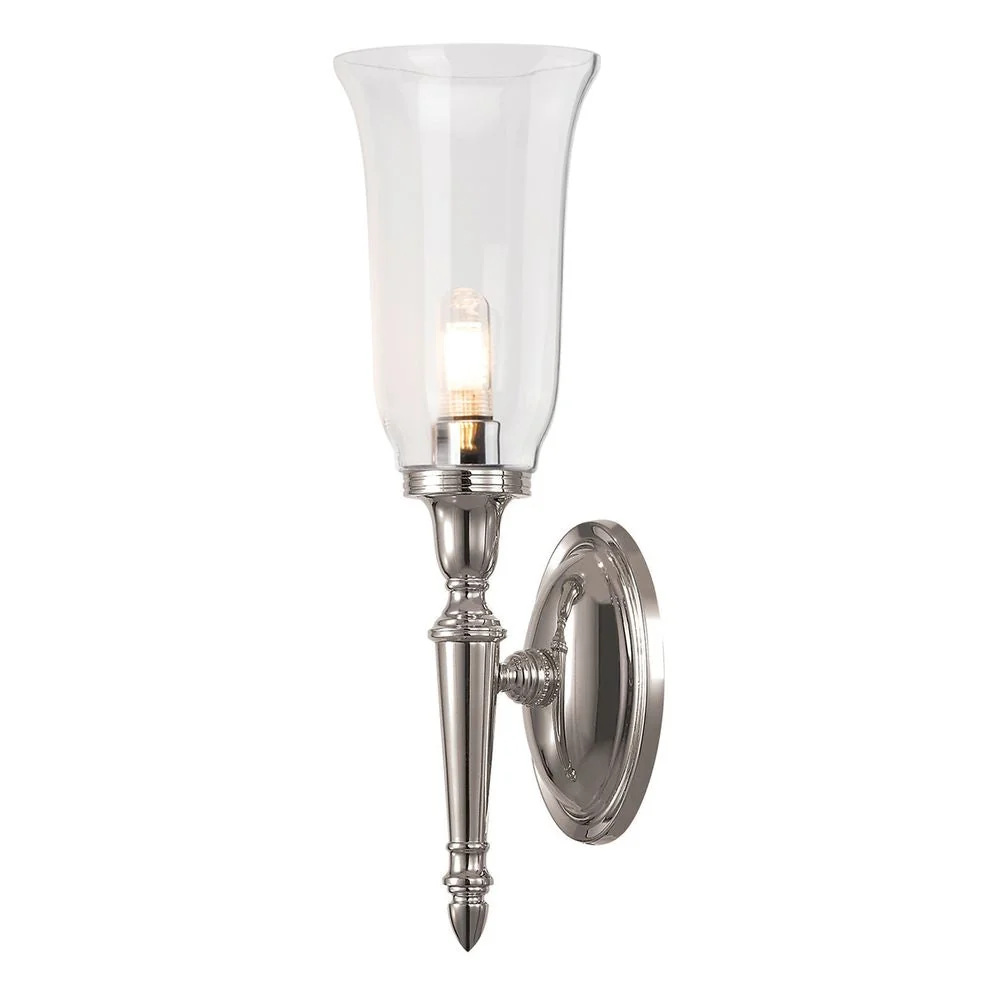Applique murale Elstead Lighting (BATH-DRYDEN2-PN) Dryden aluminium, verre G9