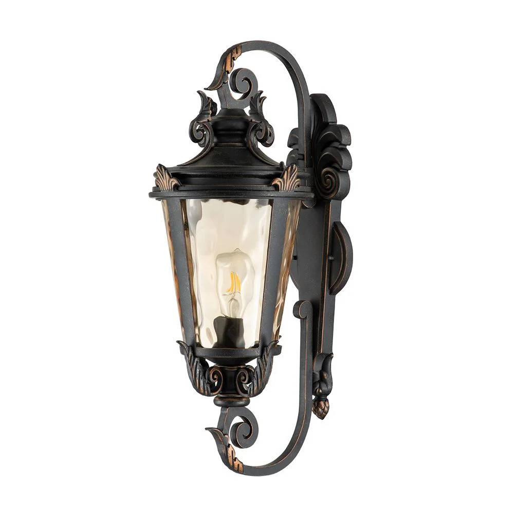 Applique murale extérieure Elstead Lighting (BT1-L) Baltimore acier, verre E27