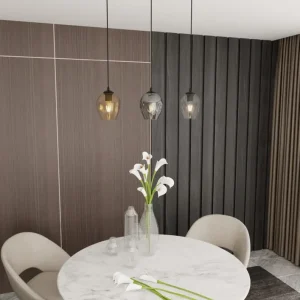 Lampe à suspension ISTAR 3L, D14 noire, E27 Emibig