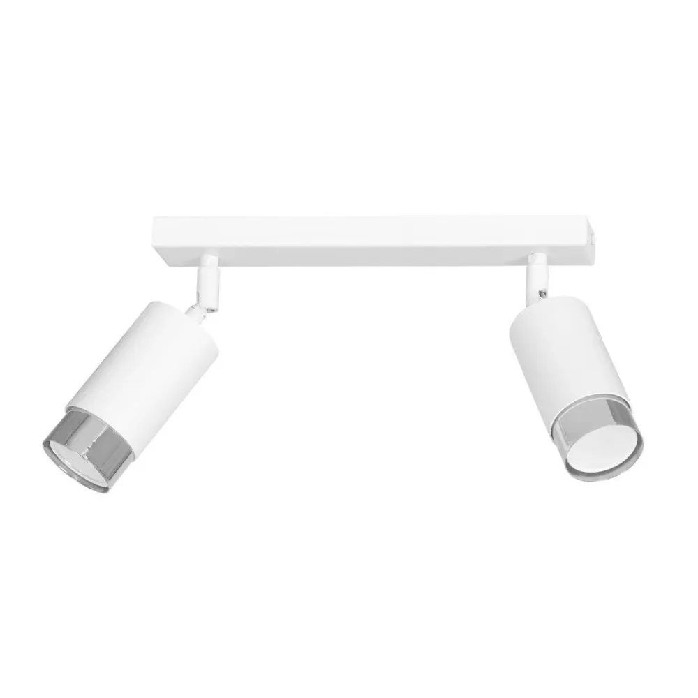 Plafonnier HIRO 2L, blanc, GU10 Emibig