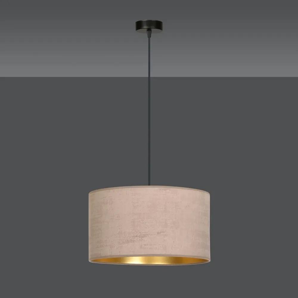 Suspension HILDE 1L, D35 noir, E27 Emibig