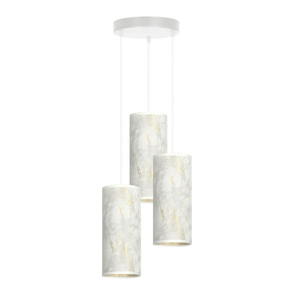 Suspension KARLI 3L, D10 blanc, E14 Emibig