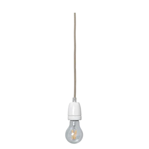 Fabric Cord Set - Ceramic Socket - 4m - Pendant - Dark Cashmere
