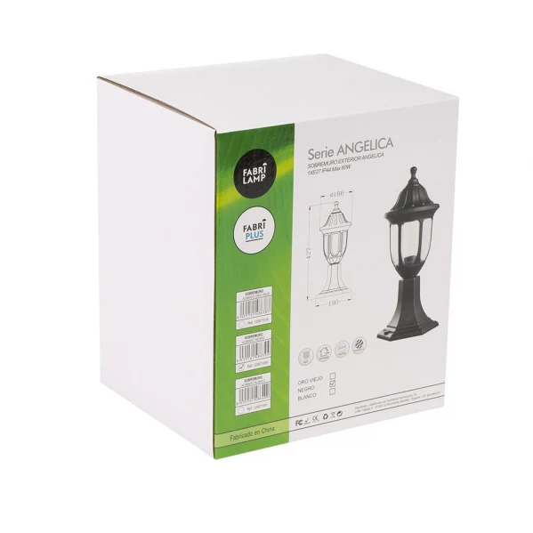 Fabrilamp lampadaire Angelica noir policarbonato E27