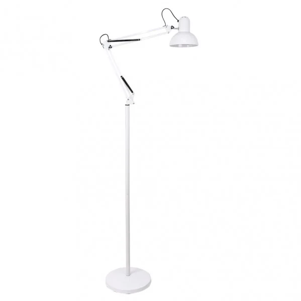 Fabrilamp lampadaire Rutilo métal blanc E27