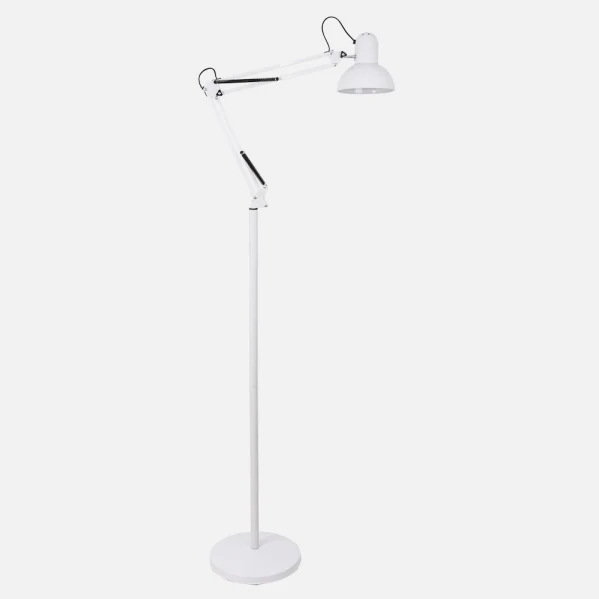 Fabrilamp lampadaire Rutilo métal blanc E27