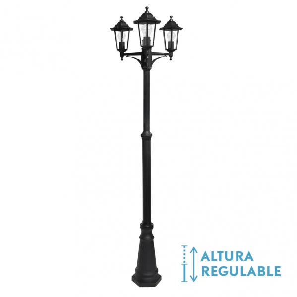 Fabrilamp lanterne de jardin Auriga aluminium noir E27