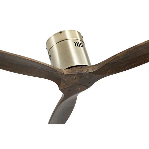 Fabrilamp ventilateur de plafond Aguilon cuir métal