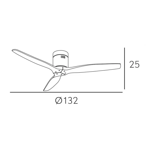 Fabrilamp ventilateur de plafond Aguilon cuir métal
