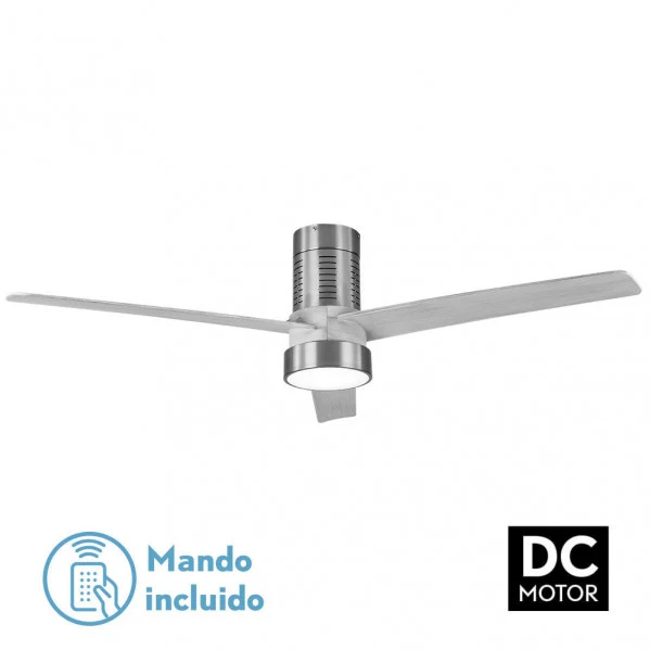 Fabrilamp ventilateur de plafond Teo métal nickel