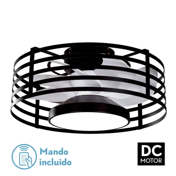 Fabrilamp ventilateur de plafond Xaloc métal noir