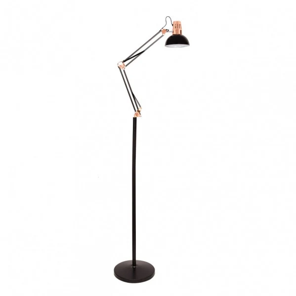 Lampadaire Fabrilamp Rutillo en métal noir E27