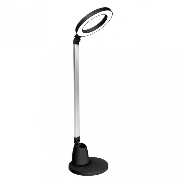 Lampe de table à bras articulé Fabrilamp Calcita noir ABS Oui