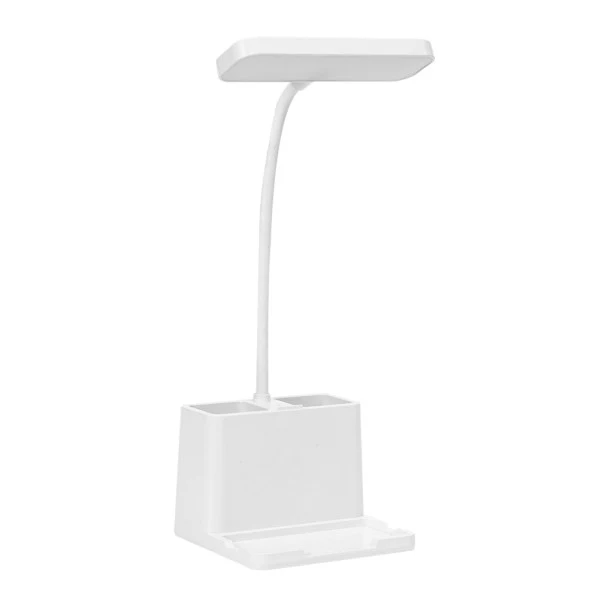 Lampe de table à bras articulé Fabrilamp Genio blanc ABS Oui