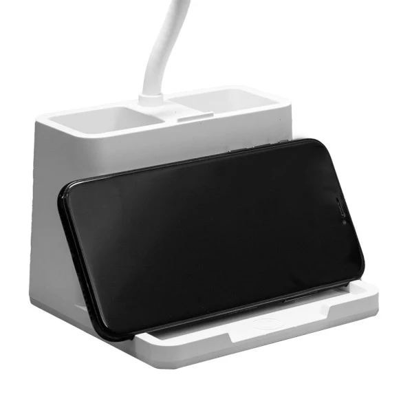 Lampe de table à bras articulé Fabrilamp Genio blanc ABS Oui