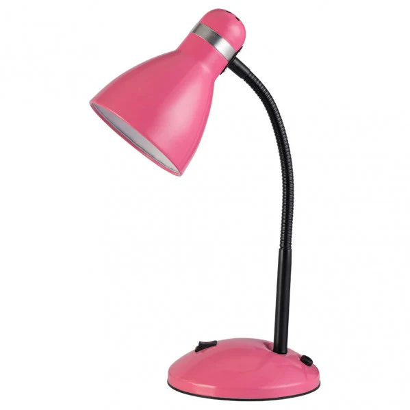 Lampe de table à bras articulé Fabrilamp Lazulita en métal rose E27