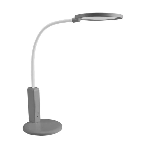 Lampe de table à bras articulé Fabrilamp Verne gris silicone Oui