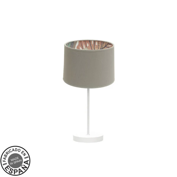 Lampe de table Fabrilamp Tunez en métal blanc E14