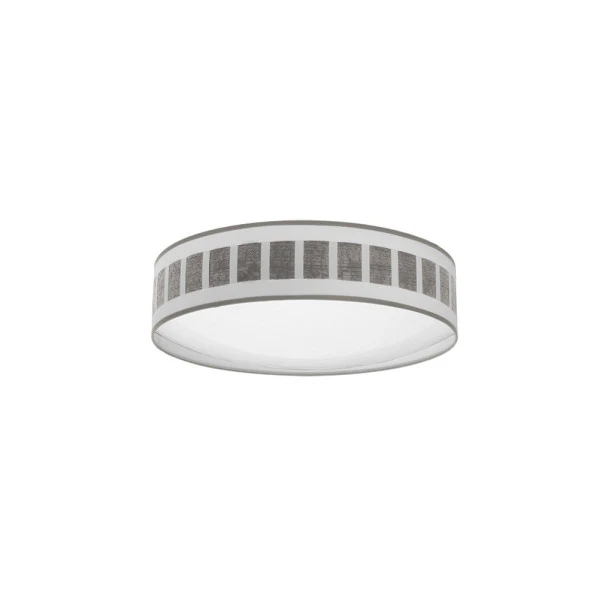 Plafonnier encastré Fabrilamp Ivanna en textile blanc
