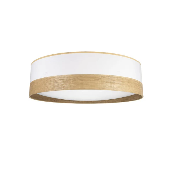 Plafonnier encastré Fabrilamp Olga en textile blanc