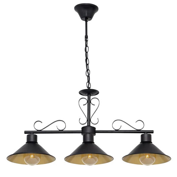 Plafonnier Fabrilamp Azalée noir E27