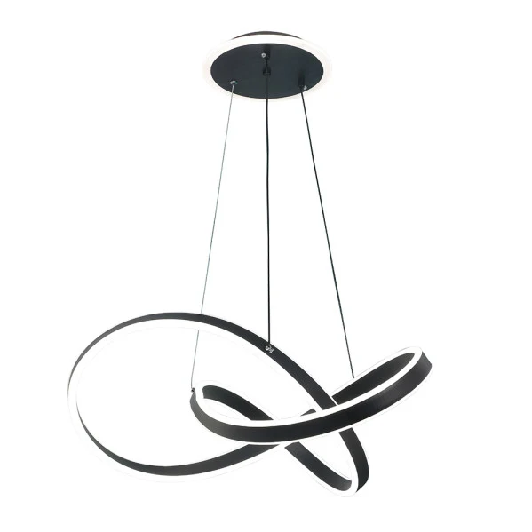 Plafonnier Fabrilamp Nantes en métal noir