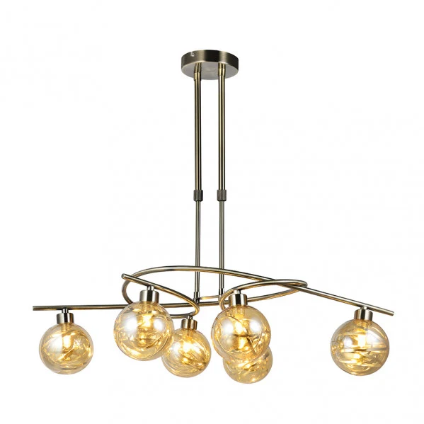 Plafonnier Fabrilamp Varanasi cuir G9