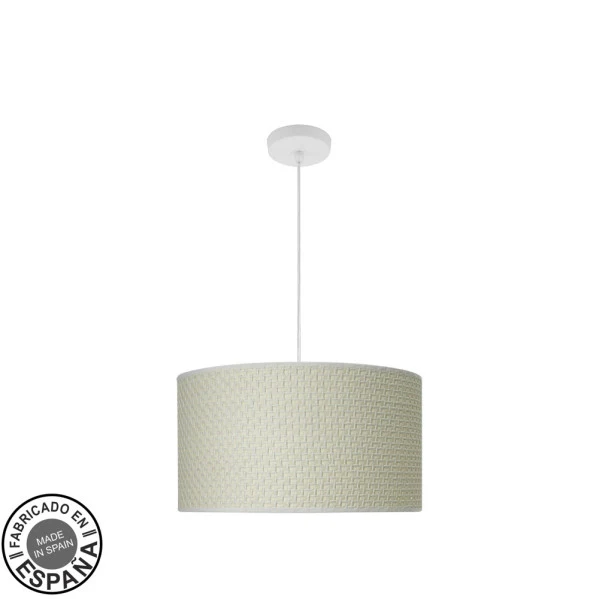 Suspension Fabrilamp Moda en métal blanc E27