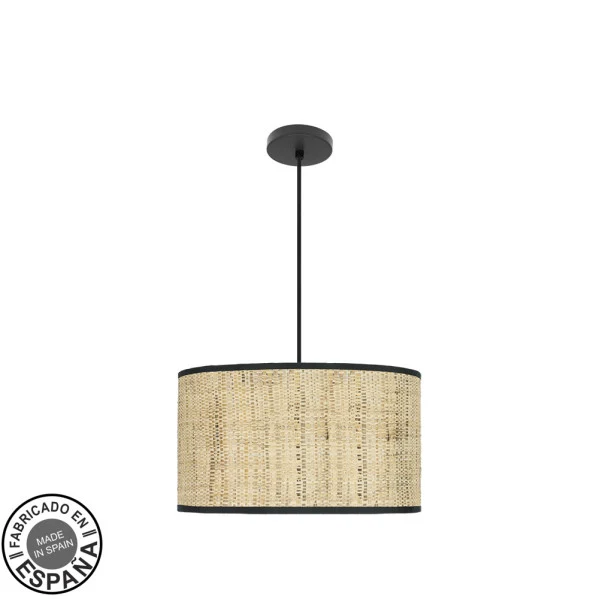 Suspension Fabrilamp Moda en métal noir E27