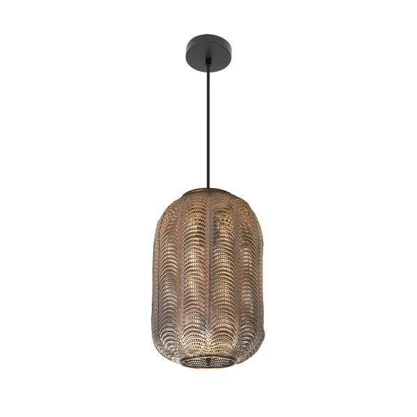 Suspension Fabrilamp Trikala en métal noir E27