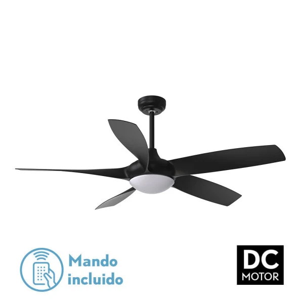 Ventilateur de plafond Fabrilamp Galleo en métal noir