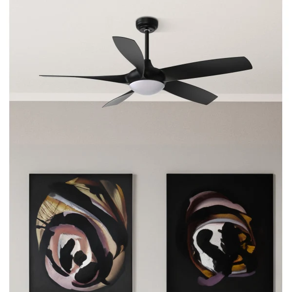 Ventilateur de plafond Fabrilamp Galleo en métal noir