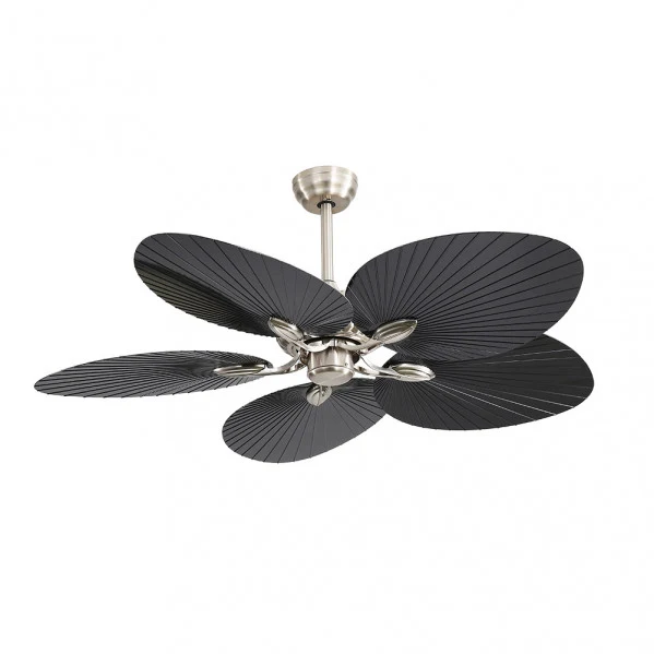 Ventilateur de plafond Fabrilamp en métal nickelé Chaw