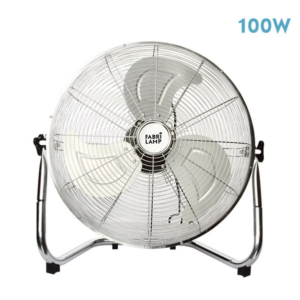 Ventilateur portable Fabrilamp Libis en métal chromé