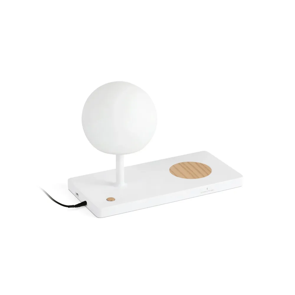 Applique murale d'appoint FARO Barcelona Niko en verre, aluminium blanc mat, LED, hauteur 22 cm