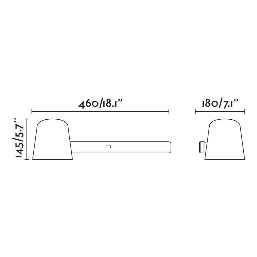 Applique murale d'appoint FARO Barcelona Tila, acier blanc crème, douille E27, hauteur 46 cm Cream