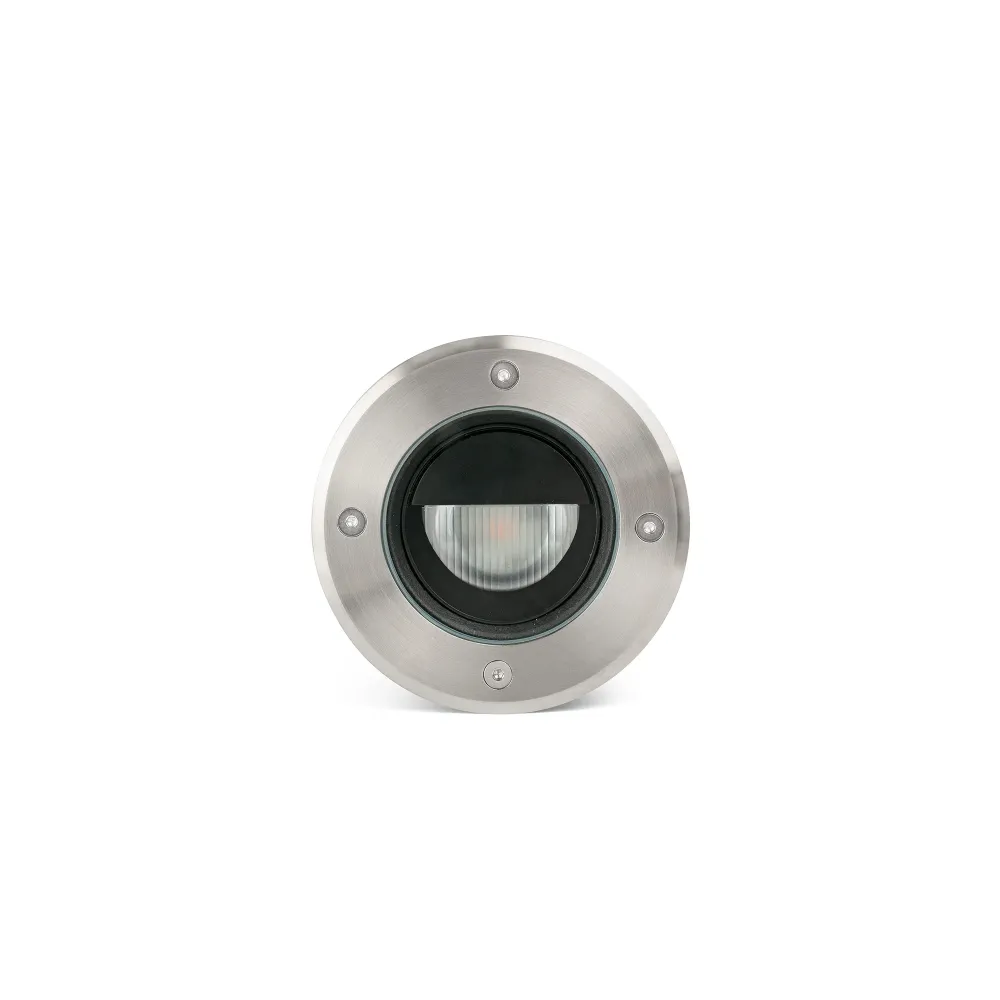 Applique murale extérieure FARO Barcelona Geiser en acier inoxydable satiné, LED, hauteur 14 cm.