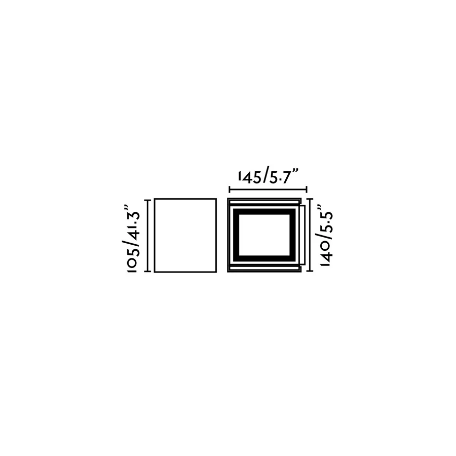 Applique murale extérieure FARO Barcelona Olan en aluminium blanc mat, LED H 16,5 cm