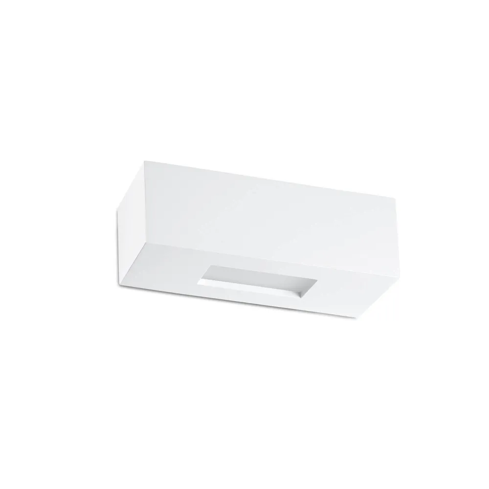 Applique murale FARO Barcelona Cheras, finition plâtre blanc mat, douille G9, hauteur 7,5 cm