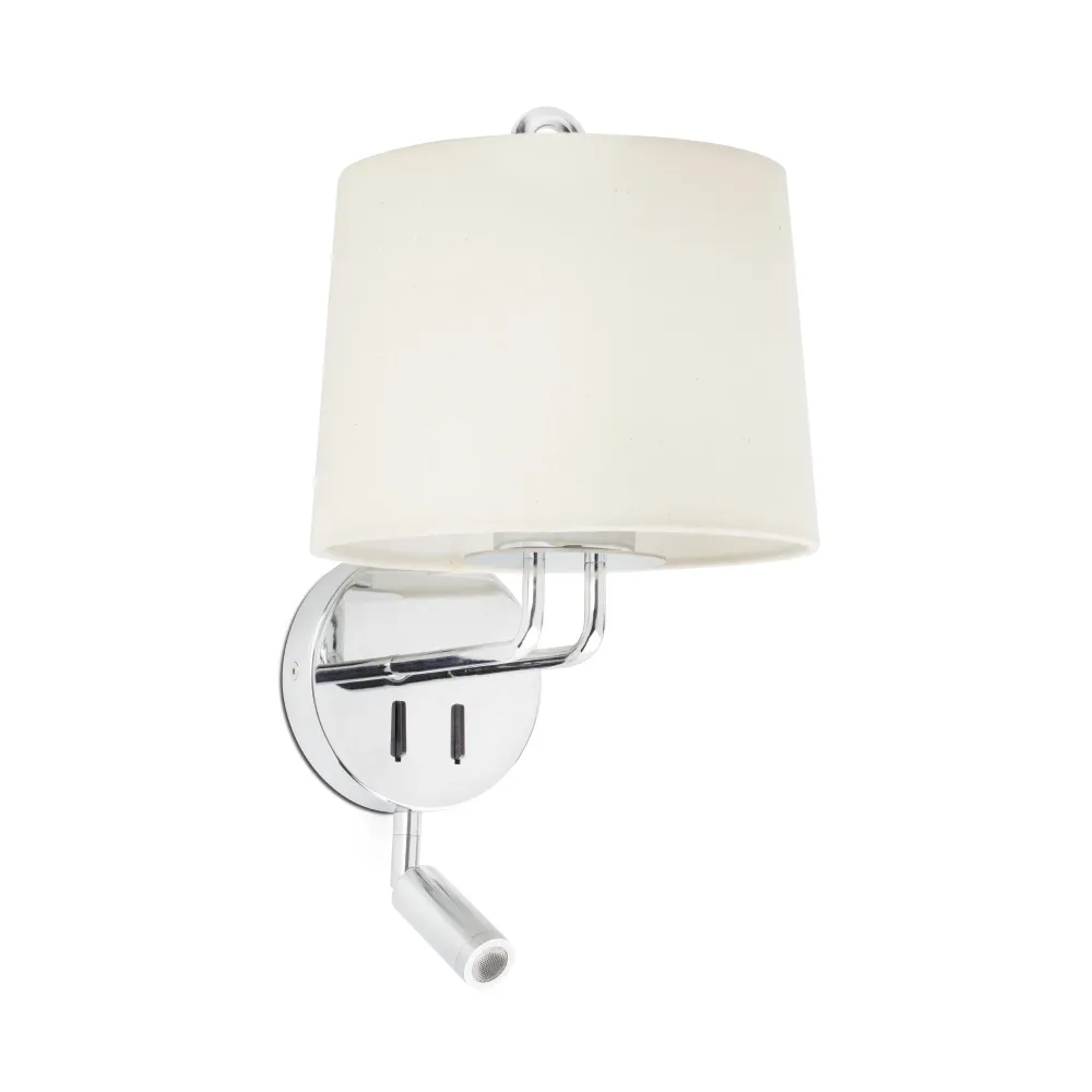 Applique murale FARO Barcelona Montreal, acier blanc mat, douille E27, hauteur 39 cm Matt