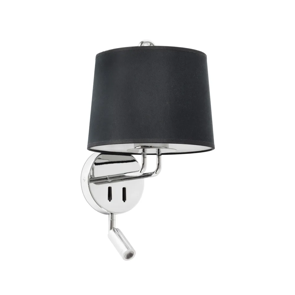 Applique murale FARO Barcelona Montreal, acier blanc mat, douille E27, hauteur 39 cm Matt